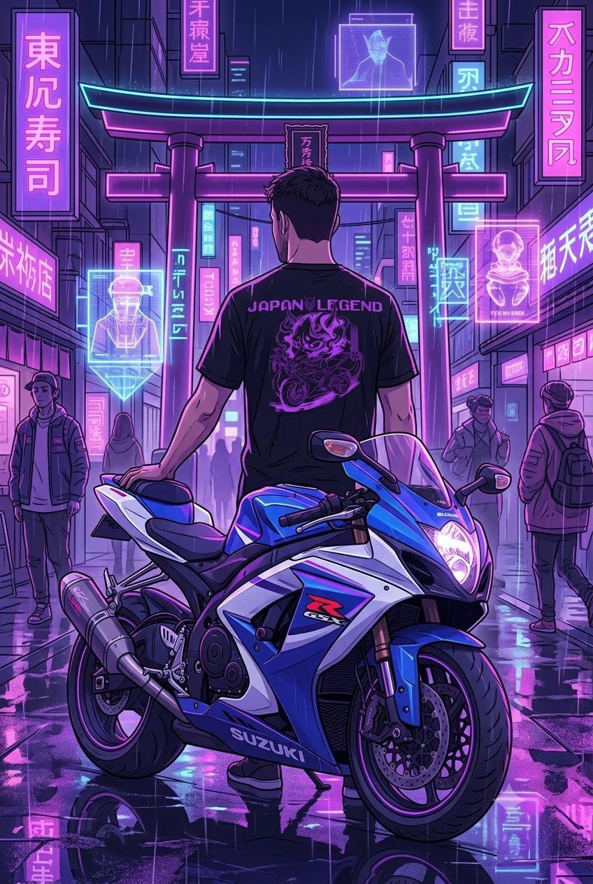 T-shirt Demon bike *OVERSIZE*