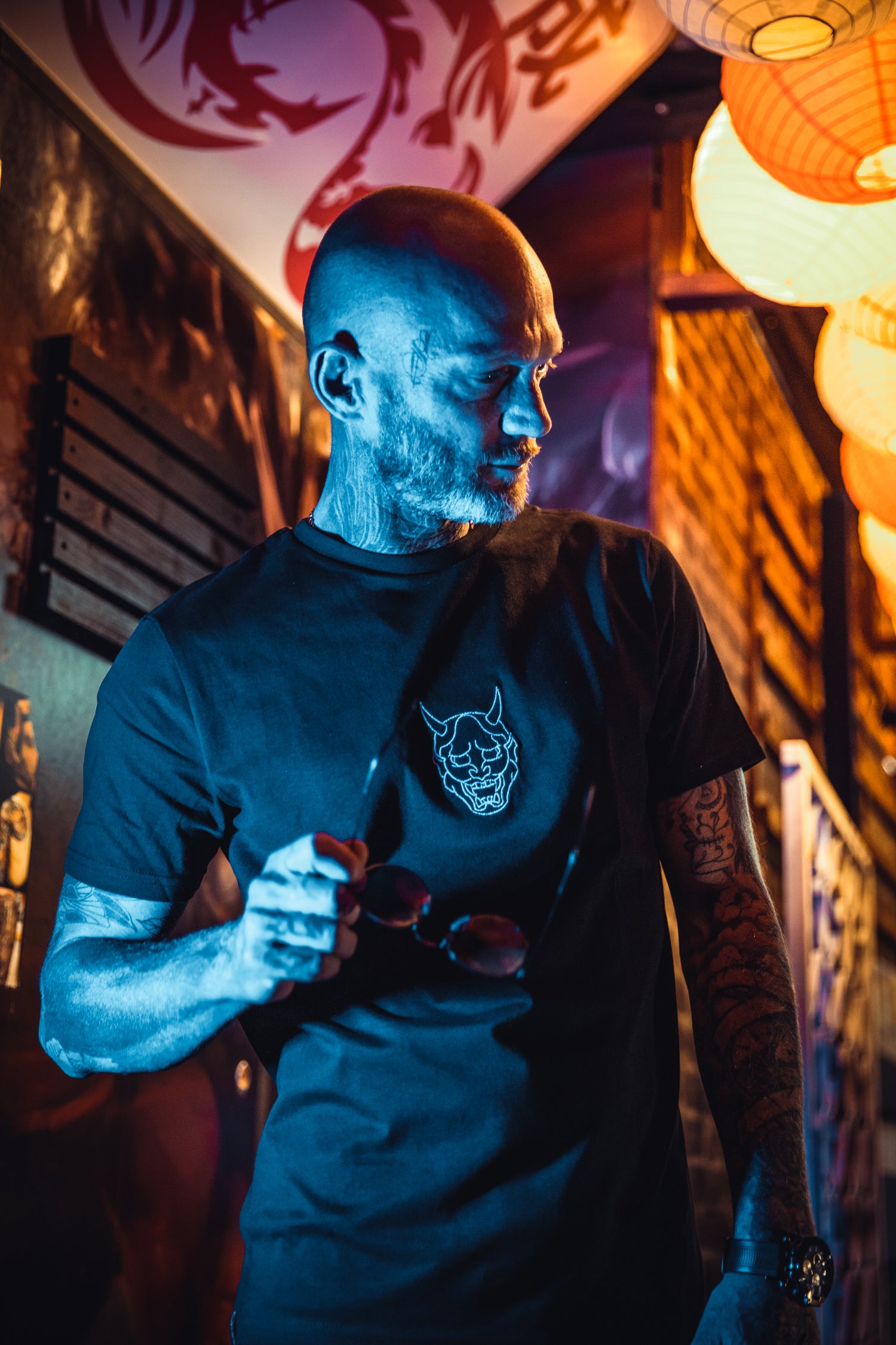 T-shirt HEAD OF ONI (NOIR) – oni-ink